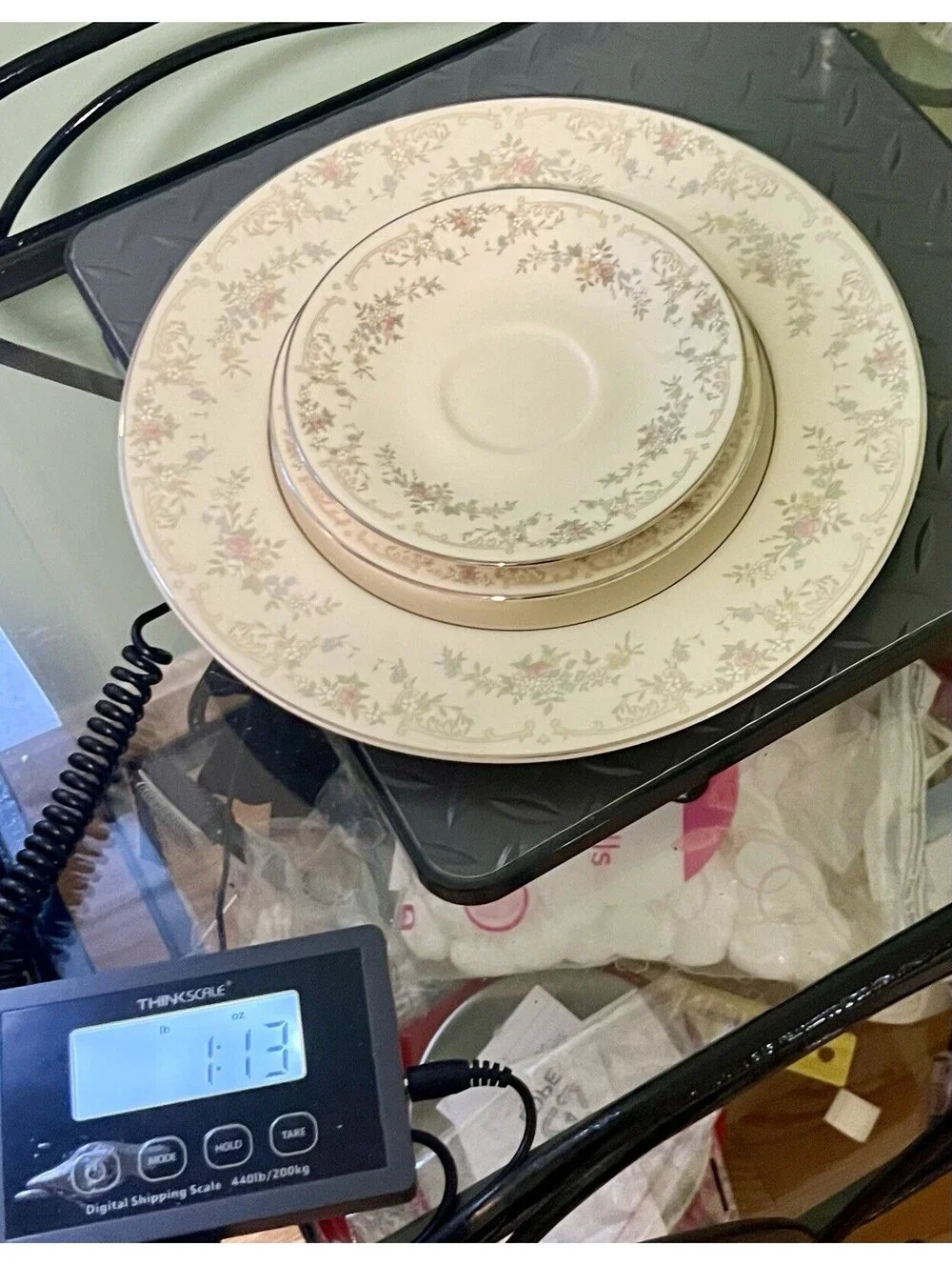 Royal Doulton 1980s 3 Piece Plate Setting Diana Romance Collection Bone China